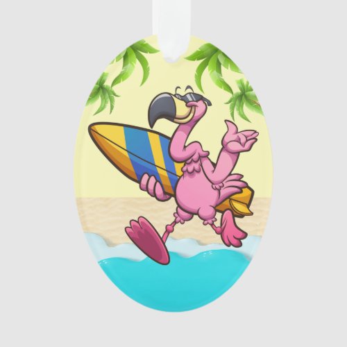 Fun Flamingos Ornament