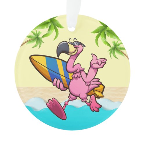 Fun Flamingos Ornament