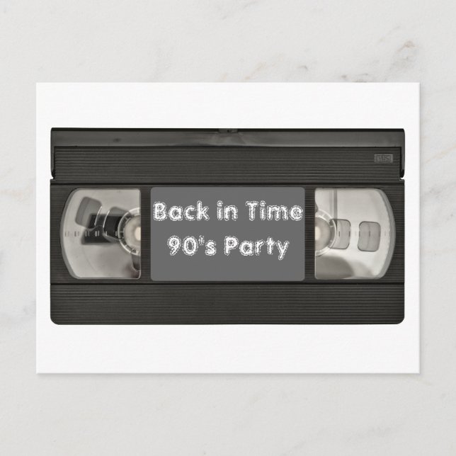 Fun Flash Back VHS Party Invite (Front)