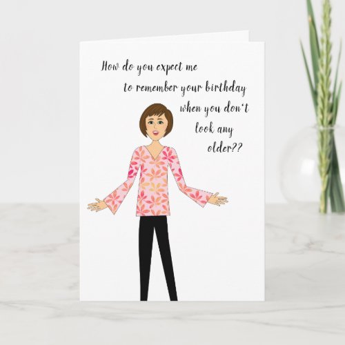 Fun Flattering Add Name Belated Birthday Greeting Card