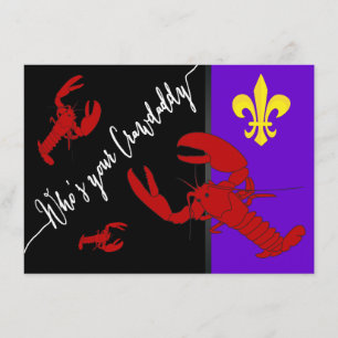 Fun Fleur De Lis Crawfish Boil Invitation