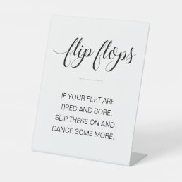 Fun Flip Flops Dance Some More Wedding Pedestal Sign