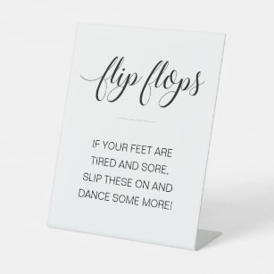 Wedding Flip Flops Sign, Flip Flop Sign, Wedding Signs, Dancing Shoes Sign,  Dance Floor Sign, Flip Flops For Wedding Guests, UNFRAMED 8x10 inch
