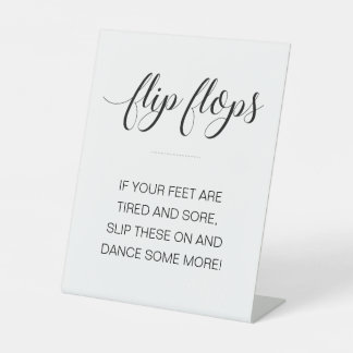 Fun Flip Flops Dance Some More Wedding Pedestal Sign