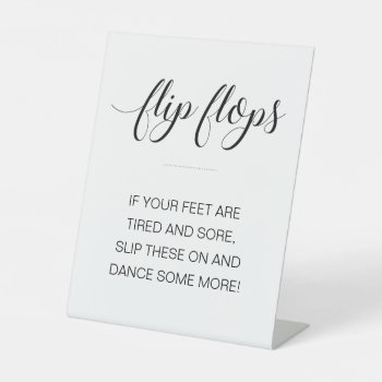 Fun Flip Flops Dance Some More Wedding Pedestal Sign by wuyfavors at Zazzle