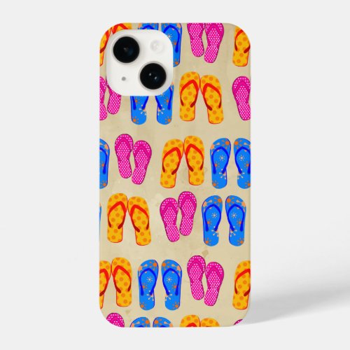 Fun Flip Flops on Beach Sand Sandals  iPhone 14 Case