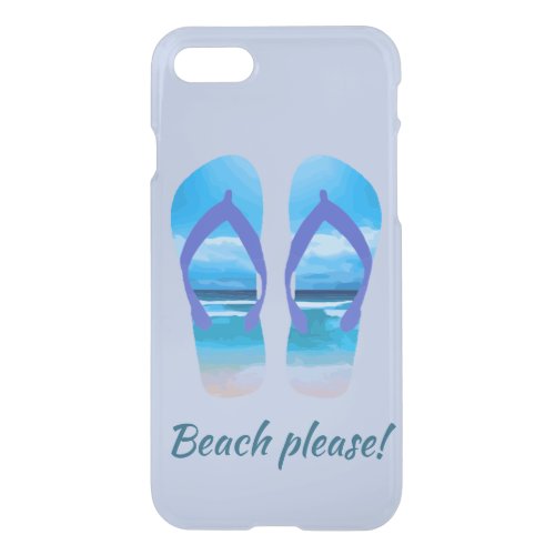 Fun Flip Flops Summer Beach Art Beach Please Quote iPhone SE87 Case