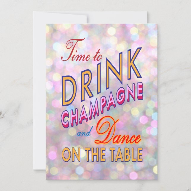 Fun, Flirty and Colorful Engagement Invitation (Front)