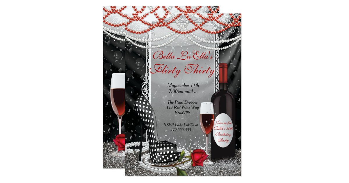 Fun Flirty Birthday Party Invitations | Zazzle.com