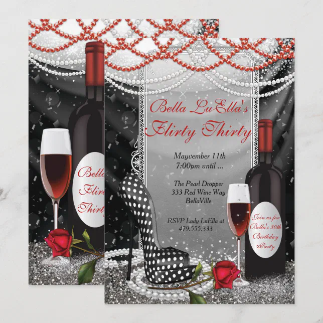 Fun Flirty Birthday Party Invitations | Zazzle