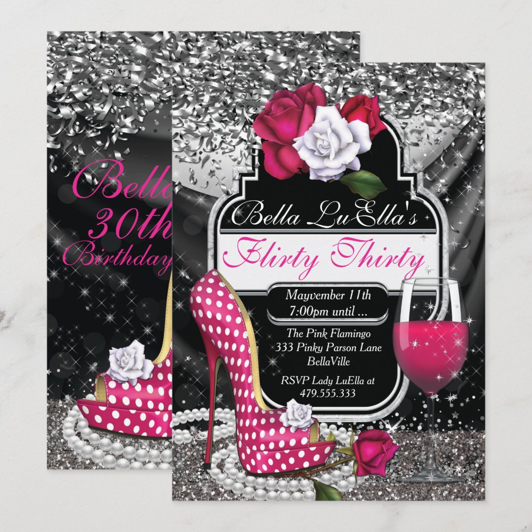 Fun Flirty Birthday Party Invitations | Zazzle