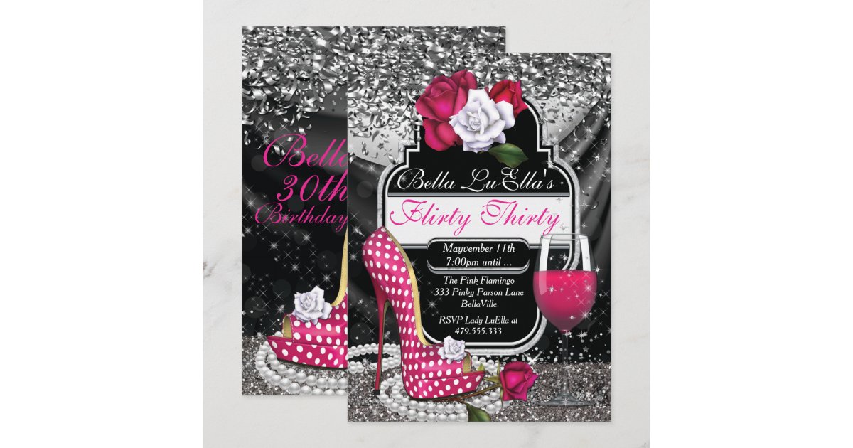 Fun Flirty Birthday Party Invitations | Zazzle