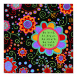 Fun Floral Colorful “BeYou” Classroom Poster Fun Floral Colorful “BeYou” Classroom Poster