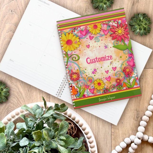 Fun Floral Customizable Cheerful Inspirivity  Planner (Creator Uploaded)