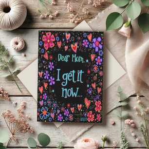 Fun Floral Dear Mom Funny Quote Mother’s Day Card