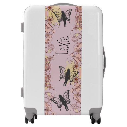 Fun Floral Fantasy Fairies Personalized  Luggage