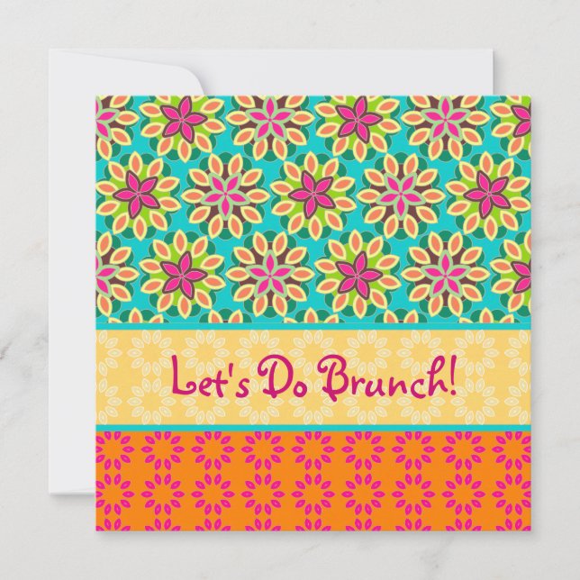 Fun Floral Invitation (Front)