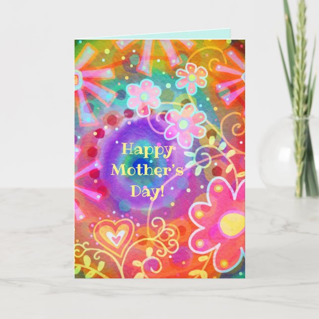 Fun Floral Mother’s Day Card (Front)
