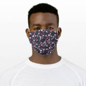 Fun Floral Pattern Adult Cloth Face Mask (Worn)