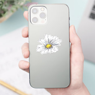 Fun Floral Watercolor Daisy Gift Wrap Sticker