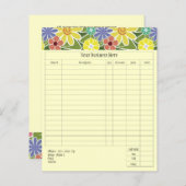 Fun Florals Bright Small Order Form (Front/Back)