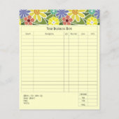 Fun Florals Bright Small Order Form (Front)