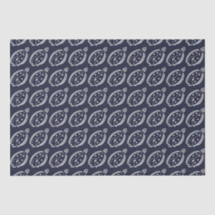 Fun Flounder Fish in White on Deepest Blue Tissue Paper
