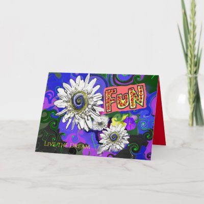 Fun Flower Colorful Attraction  Card