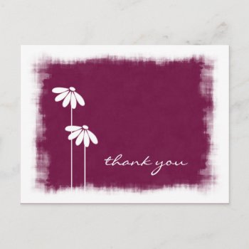 Fun Flower Postcard - Thank You by AJsGraphics at Zazzle