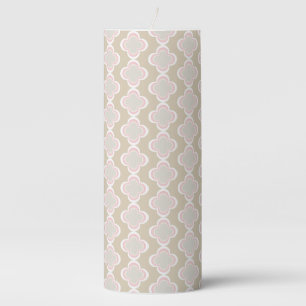Fun Flower Print Pillar Candle