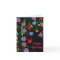 Fun Flowers and Hearts Black Happy Birthday