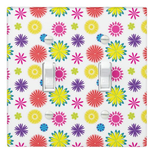 Fun Flowers Colorful Garden Fiesta Bedroom Light Switch Cover