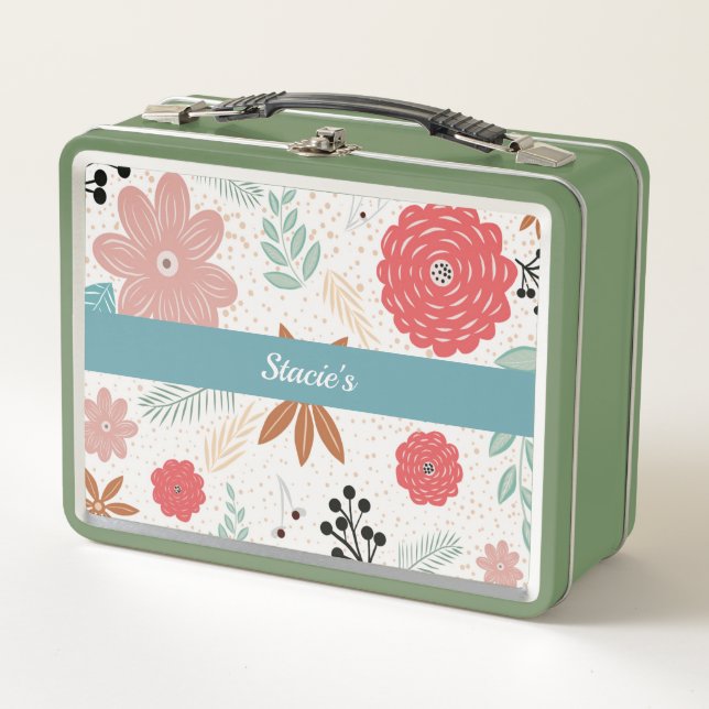 Fun Flowers Metal Lunch Box (Front)