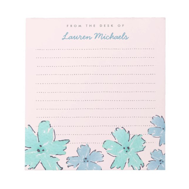 Fun Flowers Personalized Memo Notepad (Front)