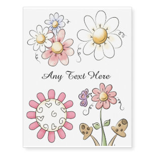 Fun Flowers Temporary Tattoos