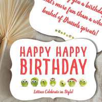Fun food birthday card pun funny vege postcard