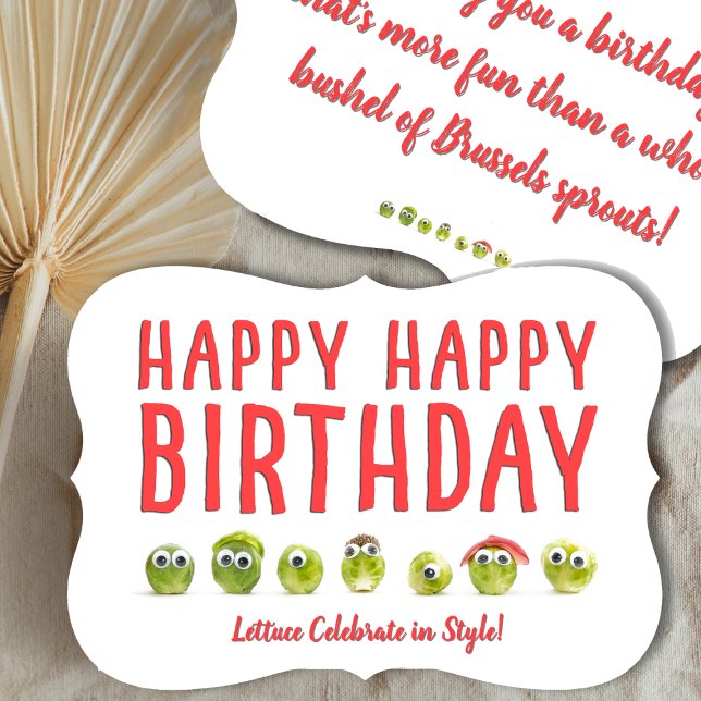 Fun food birthday card pun funny vege postcard (Creator Uploaded)