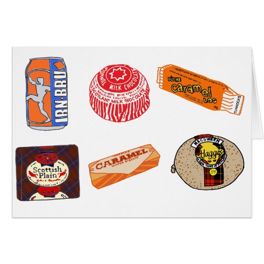 Fun Food Illustrations From Scotland Cards (Front Horizontal)