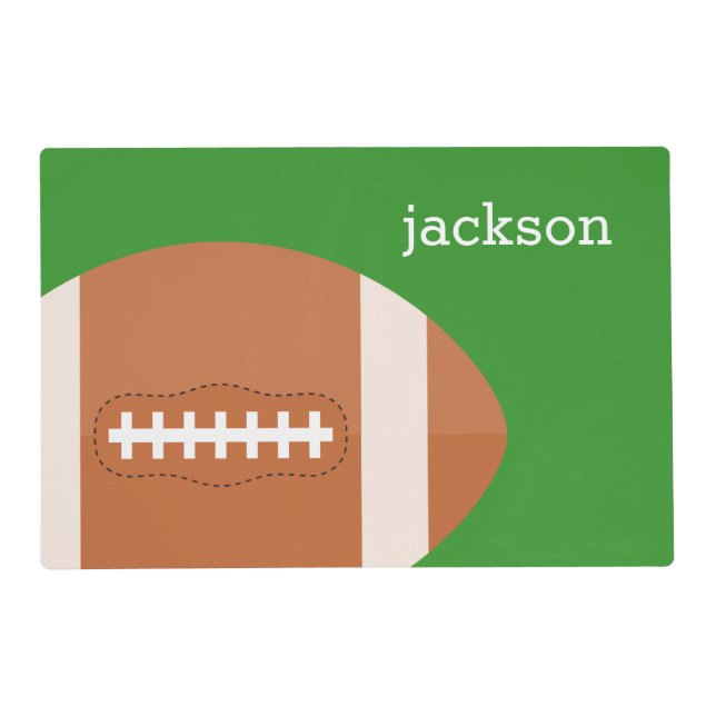 Fun Football Fan Kids Placemat (Front)
