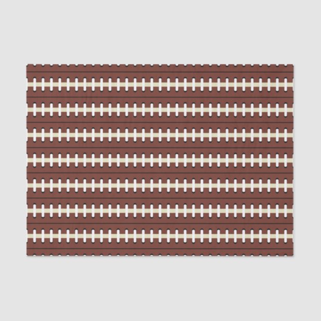 Fun football sports stitches pattern tissue tissue paper (Front)
