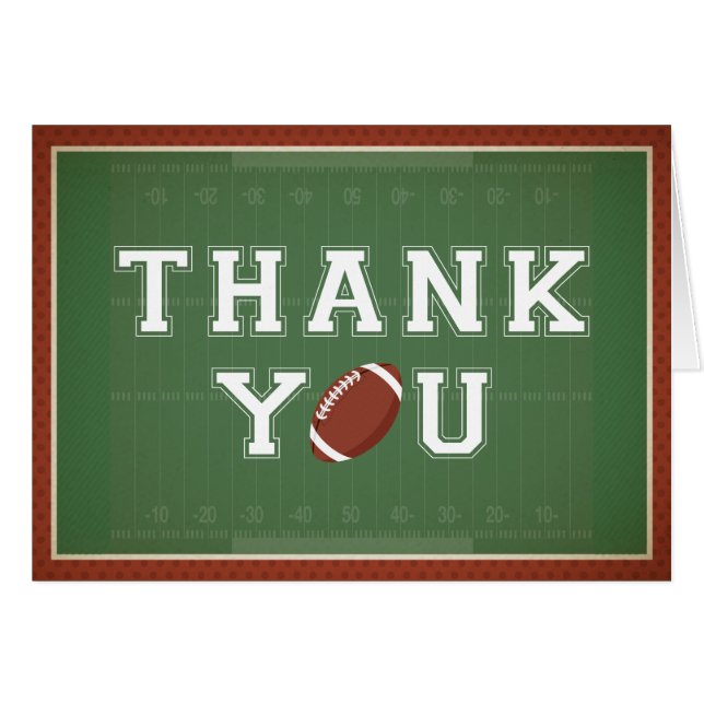Fun, Football Thank You Cards (Front Horizontal)
