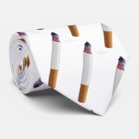 Fun for chain-smoker! Cigarette with white backgr
