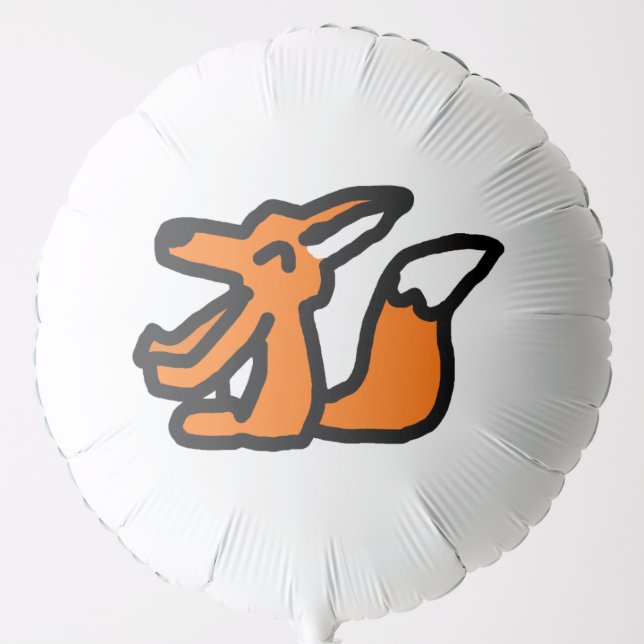 Fun Fox Drawing Balloon (Front)