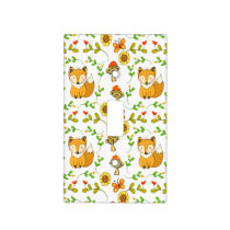 Fun Fox Pattern Light Switch Cover