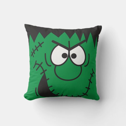 Fun Frankenstein Monster Collection Throw Pillow