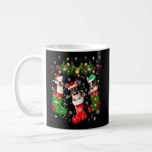 Fun French Bulldog Stocking Christmas Light Socks  Coffee Mug