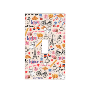 Fun Frenchie Doodle Kids Room Light Switch Cover