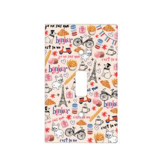 Fun Frenchie Doodle Kids Room Light Switch Cover