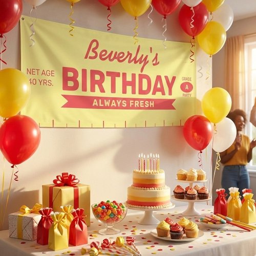 Fun Fresh Stick of Butter Red Text Birthday Party 