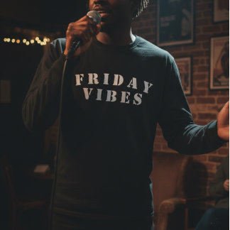 Fun Friday Vibes Word Art T-Shirt